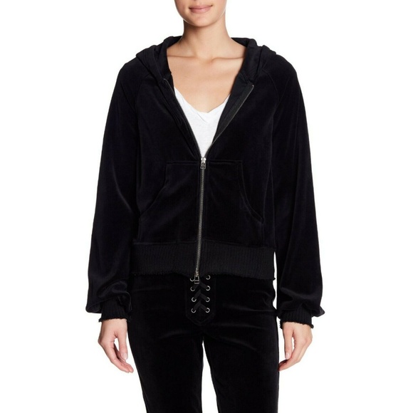 Pam & Gela Jackets & Blazers - NWT PAM & GELA Black Velour Zip Up Jacket $195 Pam & Gela Jackets & Blazers - NWT PAM & GELA Black Velour Zip Up Jacket $195